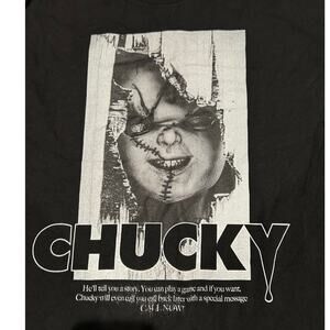 DUMBGOOD CHUCKY New Black SS Graphic Tee Size L
